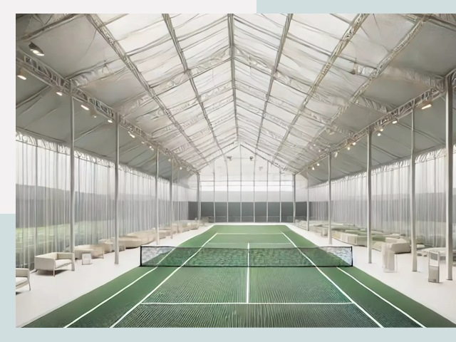 Строительство теннисных кортов в Дагестанских Огнях