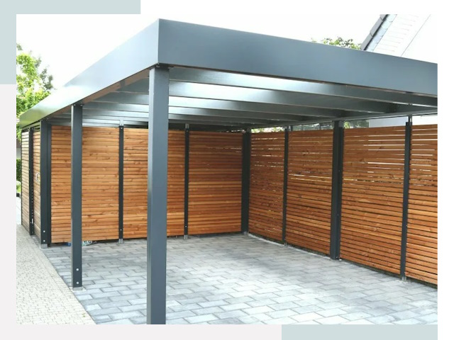 Навесы для парковки в Дагестанских Огнях