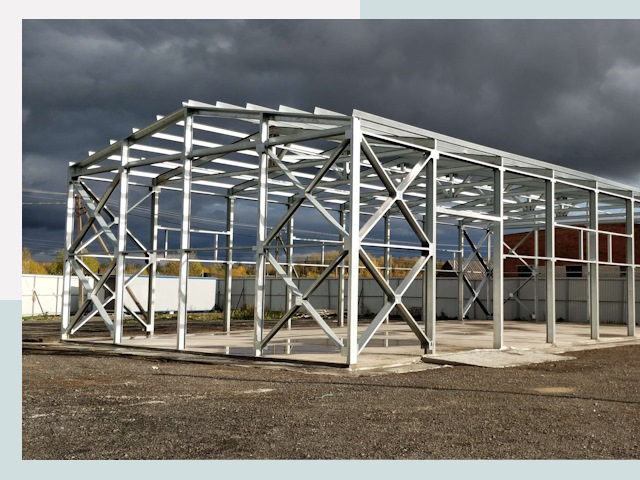 Двускатные ангары в Дагестанские Огни от 619 руб. за квадрат