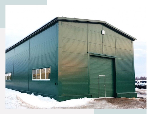 Двускатные ангары в Дагестанских Огнях